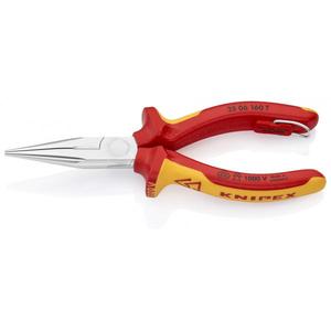 KNIPEX - 25 06 160 T Pince coupante latérale à nez snipe (pince radio) chromée, poignées isolées avec poignées multi-composants, - Product Image 1