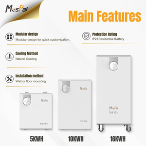 Système de stockage d'énergie solaire résidentiel 51,2 V 5 kWh 10 kWh 16 kWh avec batterie et moniteur - Product Image 6