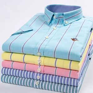 Camicia a maniche corte <span class=keywords><strong>da</strong></span> <span class=keywords><strong>uomo</strong></span>, estiva, in cotone traspirante, a quadri, casual. - Product Image 2