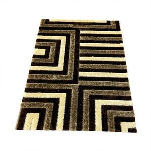 Tapis rectangulaire Adiva de haute qualité, fabriqué à la machine, en jacquard tissé turc, en polypropylène et polyester, à poils longs, modèle 001, pour la maison - Product Image 1