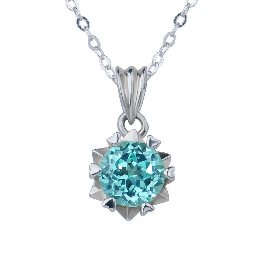 snowflake paraiba pendant