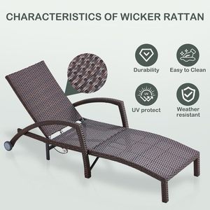 Silla Reclinable de Ratán para Patio Exterior, Personalizable, con Respaldo Ajustable, para Piscina, con Elevación a Gas - Product Image 5