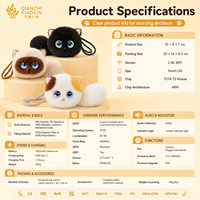 AOOMII AI Chat Robot en Peluche avec Double Écran de 0,71 pouces, Plus de 20 Expressions, Tactile Haptique, ChatGPT, Plus de 50 Langues, Clonage Vocal, Mémoire, WiFi 2.4G
