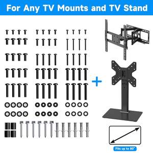 Kit de <span class=keywords><strong>tornillos</strong></span> de montaje <span class=keywords><strong>para</strong></span> TV, 100 Uds., <span class=keywords><strong>tornillos</strong></span> universales <span class=keywords><strong>VESA</strong></span>, espaciadores, arandelas, acero chapado en zinc, Samsung/Sony/LG, 80 ", se adapta a todos - Product Image 4