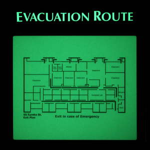 Plan de Escape de Incendios de Emergencia Personalizado que Brilla en la Oscuridad - Product Image 2
