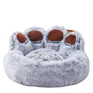 Comfortabel Winter Warm Berenpootvormig Slaapbed Voor Honden En Katten Anti Angst Hondenbed - Product Image 1