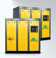 Compresor de Aire de Tornillo Refrigerado por Agua, Sin Aceite, de 300 HP y 220 kW, con Gas Nitrógeno y Accionamiento Directo para la Industria Médica