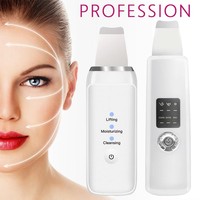 <strong>Ultrasonic</strong> Face Cleaning Device Skin Scrubber Facial Whitening Lifting Reduce Wrinkles Spots Pore Cleaner Blackhead <strong>Spatula</strong> Sets