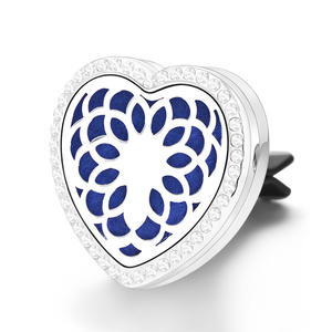 Heart Shape Essetial Oil <b>Car</b> Vent Clip Tree of Life Stainless Steel <b>Car</b> Air <b>Freshener</b> - Product Image 4
