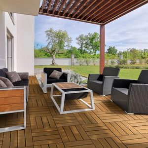 Baldosas de Madera de Acacia Encajables de 12x12 Pulgadas para Terraza, Patio o Balcón, Entrega Rápida de 3 a 6 Días - Product Image 2