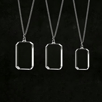 Nouvelle Arrivée : Boîte Cadeau en Verre Vierge pour Collier, Pendentifs Rectangulaires en Cristal avec Gravure Laser 2D pour Photos, Idéal pour Cadeaux de Mariage et Amoureux