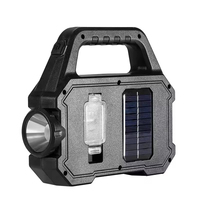2025 Usine En Gros Usb Rechargeable Cob Main Lampe De Secours Led Lampe De Poche Solaire Multifonctionnelle