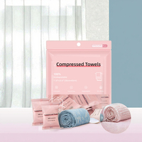 Portable Mini Tablette Compressé Jetable Spunlace Serviette De Visage Non Tissée Emballage Individuel De Style Bonbon À Séchage Rapide pour Le Maquillage
