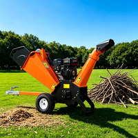 Broyeur de bois GS100 100 mm, déchiqueteur de fûts à essence 7 CV, broyeur de branches portable 115 kg pour la gestion immobilière commerciale