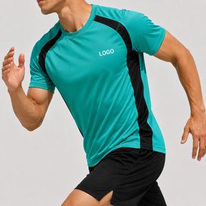Camiseta Deportiva Personalizada para Hombre con Bloques de Color, Secado Rápido, Absorbe la Humedad, para Correr, Entrenamiento, Ropa Deportiva de Equipo - Product Image 5