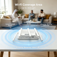 Routeur WiFi 6 double bande Openwrt360 T7 AX3000, routeur sans fil Gigabit, 4 ports WAN/LAN, routeur WiFi Easy Mesh, compatible WiFi 6