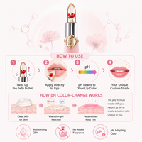 Rouge à lèvres végétalien en gelée minérale, changeant de couleur selon le pH, longue tenue, hydratant, waterproof, baume à lèvres, vente en gros, sans cruauté animale