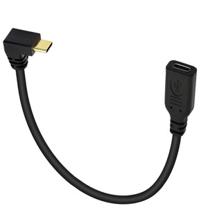 Câble d'extension USB 3.1 <span class=keywords><strong>6C</strong></span> à charge rapide 5V 3A, plaqué or, gaine en PVC, angle de 90 degrés, Type-C mâle vers femelle - Product Image 4