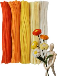 Limpiapipas de Chenilla Profesionales de 8mm, 100 Unidades, Gruesos, para Manualidades, Flores y Regalos - Product Image 1