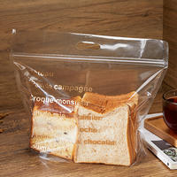 Sac à pain en plastique BOPP transparent réutilisable avec poignée, imprimé avec logo personnalisé, gravure et estampage à chaud, sécurité, recyclable, pour aliments