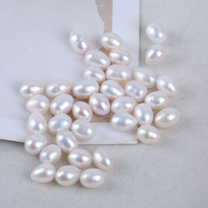 Manufacturer Direct Wholesale 8-9mm Natural Freshwater Rice <b>Beads</b> Loose Scattered Pearl Particles for DIY Necklace & <b>Bracelet</b> - Product Image 5