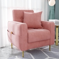 Sofá NOVA de Lujo Ligero para Sala de Estar, Sofás de Tela con Fundas Rosas, Sofá Tapizado de 3 Plazas, Muebles para el Hogar
