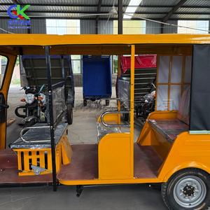 Motocicleta Triciclo Tuk Tuk de Tres Ruedas <span class=keywords><strong>con</strong></span> Cabina, Motor de Gasolina de 200cc, Motor de 1000W, Uso para Pasajeros <span class=keywords><strong>en</strong></span> India y África - Product Image 3