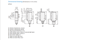 S ICK <b>Diffuse</b> Photoelectric Sensor WTB9-3N1161 , Rectangular, Cable Connection, NPN Output, Pin Point <b>LED</b> Light Source - Product Image 5