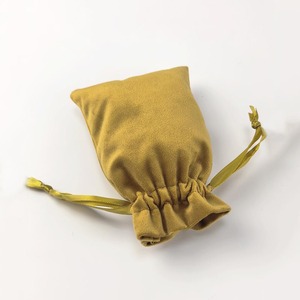 Sac à cordon en velours épais orange-rouge, pochette cadeau en flanelle douce pour bijoux, cosmétiques, cadeaux de mariage, taille/logo personnalisés - Product Image 4