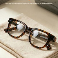 Lunettes IA RYE E06D avec caméra 13MP, contrôle tactile Wi-Fi, double microphone à réduction de bruit, traduction IA, verres anti-lumière bleue 40g, batterie 290mAh