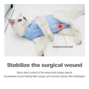 ソフトは猫をなめるのを防ぎます手術回復スーツ高弾性通気性ペットスパイドイューターリカバリースーツ