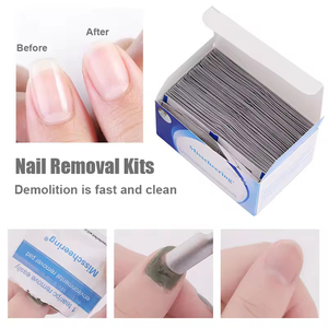 200 lingettes individuelles pré-imprégnées pour retirer le vernis à ongles, lingettes de manucure à l'acétone, kit de dépose du vernis - Product Image 4
