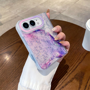 เคสโทรศัพท์ IMD ลายผีเสื้อสีชมพูสุดแฟชั่นสำหรับ iPhone Duo 18 พับได้ รุ่น Ultra Clear Love Heart Butterfly Glitter ป้องกันการกระแทก - Product Image 2