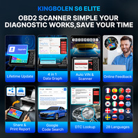 Escáner de Diagnóstico para Automóviles KINGBOLEN S6 ELITE 12V OBD2 con Pantalla LCD y Garantía de por Vida