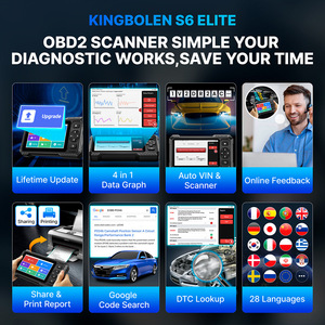 KINGBOLEN S6 ELITE, Escáner de Diagnóstico para Automóviles de 12V, OBD2, Sistema Completo, Pantalla LCD con Datos en Tiempo Real, Herramienta Automotriz Universal - Product Image 4