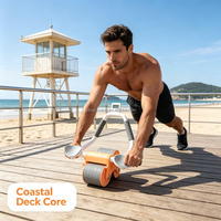 Rodillo Abdominal para Entrenamiento Muscular Diario en Casa, con Rebote Automático, para Hombres y Mujeres Adultos, Ejercicio para Reducir Grasa Abdominal y de Cintura