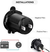 Prise allume-cigare étanche 12V pour moto marine, VTT, camping-car, voiture
