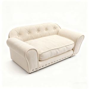 Großhandel Atmungsaktives Luxus-Hundebett Sofa mit Anpassbarem Tiermuster Abnehmbar Waschbar Kartonverpackung für Alle Jahreszeiten - Product Image 5