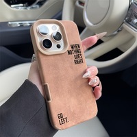 Nouvelle coque de téléphone en cuir PU souple effet agneau avec protection de caméra surélevée pour iPhone 17 Pro Max 16 15