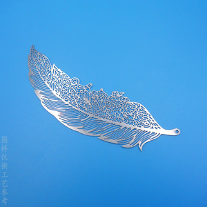 Stainless Steel Feather <b>Bookmark</b> 90mm Die Cut Metal <b>Bookmarks</b> For Stationery And <b>Gifts</b> - Product Image 3