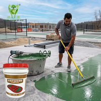 Système de revêtement de sol acrylique aqueux pour terrains durs, finition satinée stabilisée aux UV, surface sportive pour terrains de pickleball et clubs