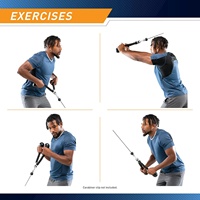 VIGFIT Corde de triceps ergonomique en acier et caoutchouc pour entraînement de fitness en salle de sport, accessoire de machine à câble avec poignée de tirage en nylon