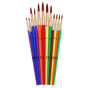 Pennello per bambini in plastica sintetica con manico colorato in plastica morbida e confortevole - Product Image 1
