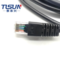 Câble plat de Communication sur mesure 28awg 8P8C RJ45, fiches modulaires, câble de réseau