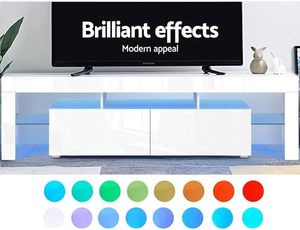 <strong>TV</strong> <strong>Stand</strong> 2-Tier Storage Cabinet Display Shelf <strong>Pine</strong> - Product Image 3