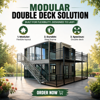 Casa Modular Prefabricada de 2 Pisos, de China, con Paneles Solares, Prefabricada y de Despliegue Rápido, para Glamping de Lujo