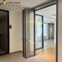 Portes pliantes modernes en aluminium, systèmes de cloisons coulissantes en verre, isolation thermique manuelle, pour chambre, villa, extérieur