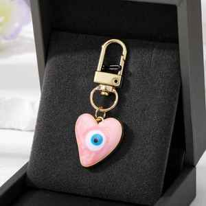 Wholesale Metal <b>Key</b> <b>Chains</b> Blue Enamel Good Lucky Evil Eyes Keychain Accessories Evil Eye Jewelry for Women Bag Charms - Product Image 4