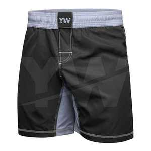 Le logo court noir pour hommes en tissu d'arts martiaux durable de qualité standard pour un usage quotidien est disponible chez Wholesale Supply - Product Image 3