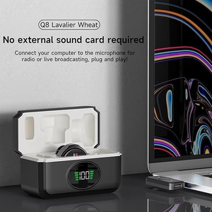 Wireless Lavalier <b>Microphone</b> Professional Podcasting Recording Vlogging <b>for</b> Camera PC Laptop Phones - Product Image 2